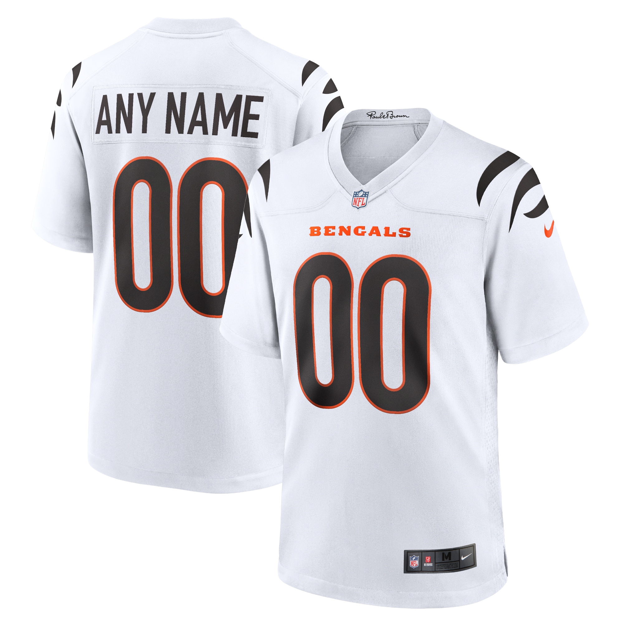 Hunk Wear - Cincinnati Bengals Nike Game Custom Jersey White
