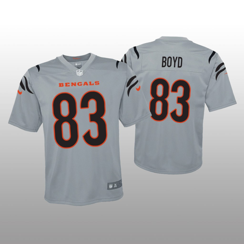 Hunk Wear - Cincinnati Bengals Tyler Boyd Gray Jersey Inverted Game - Youth