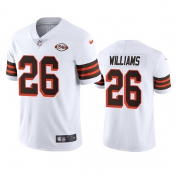 Hunk Wear - Cleveland Browns 26 Greedy Williams Nike 1946 Collection Alternate Vapor Limited NFL Jersey White