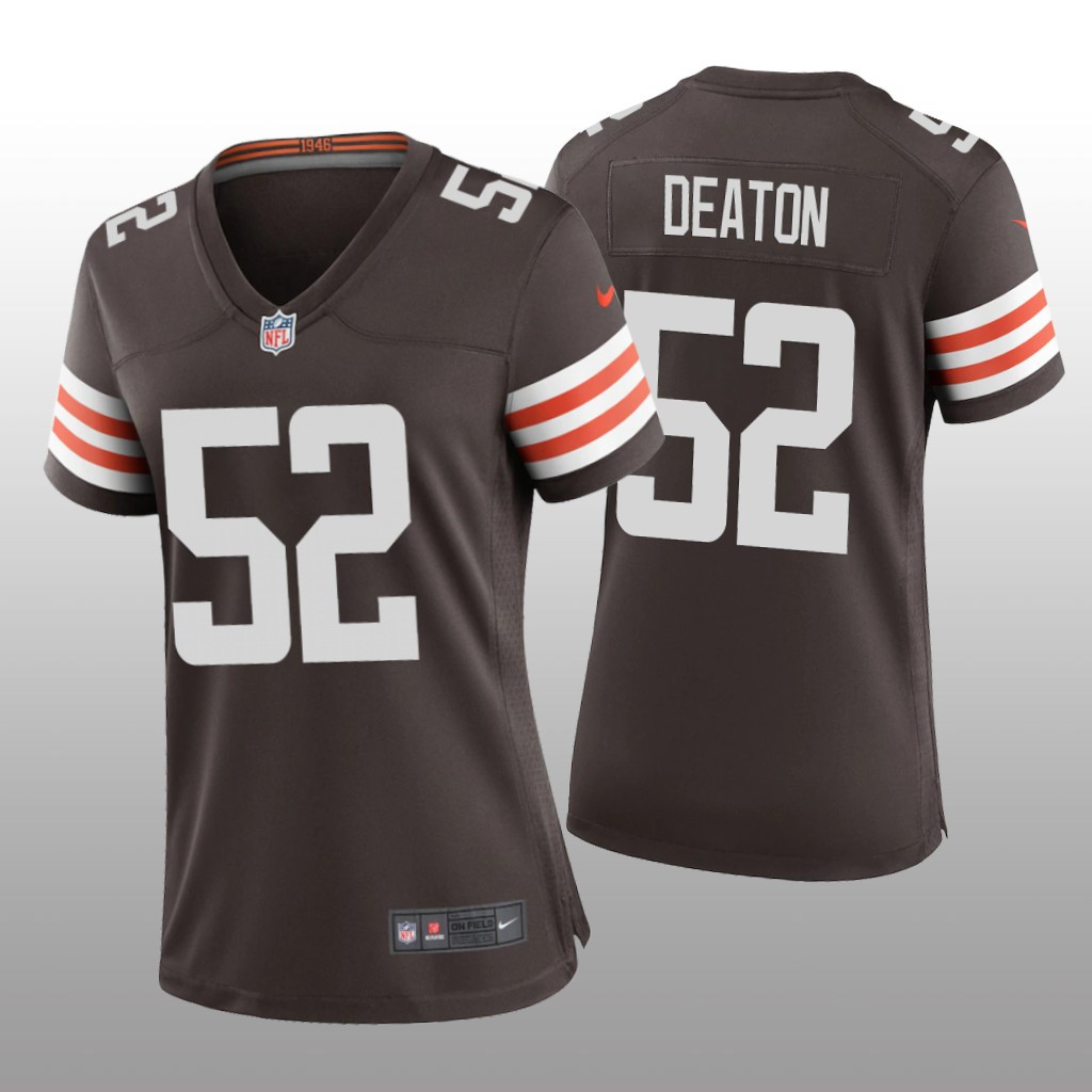 Hunk Wear - Cleveland Browns Dawson Deaton Brown Jersey Game - Women's