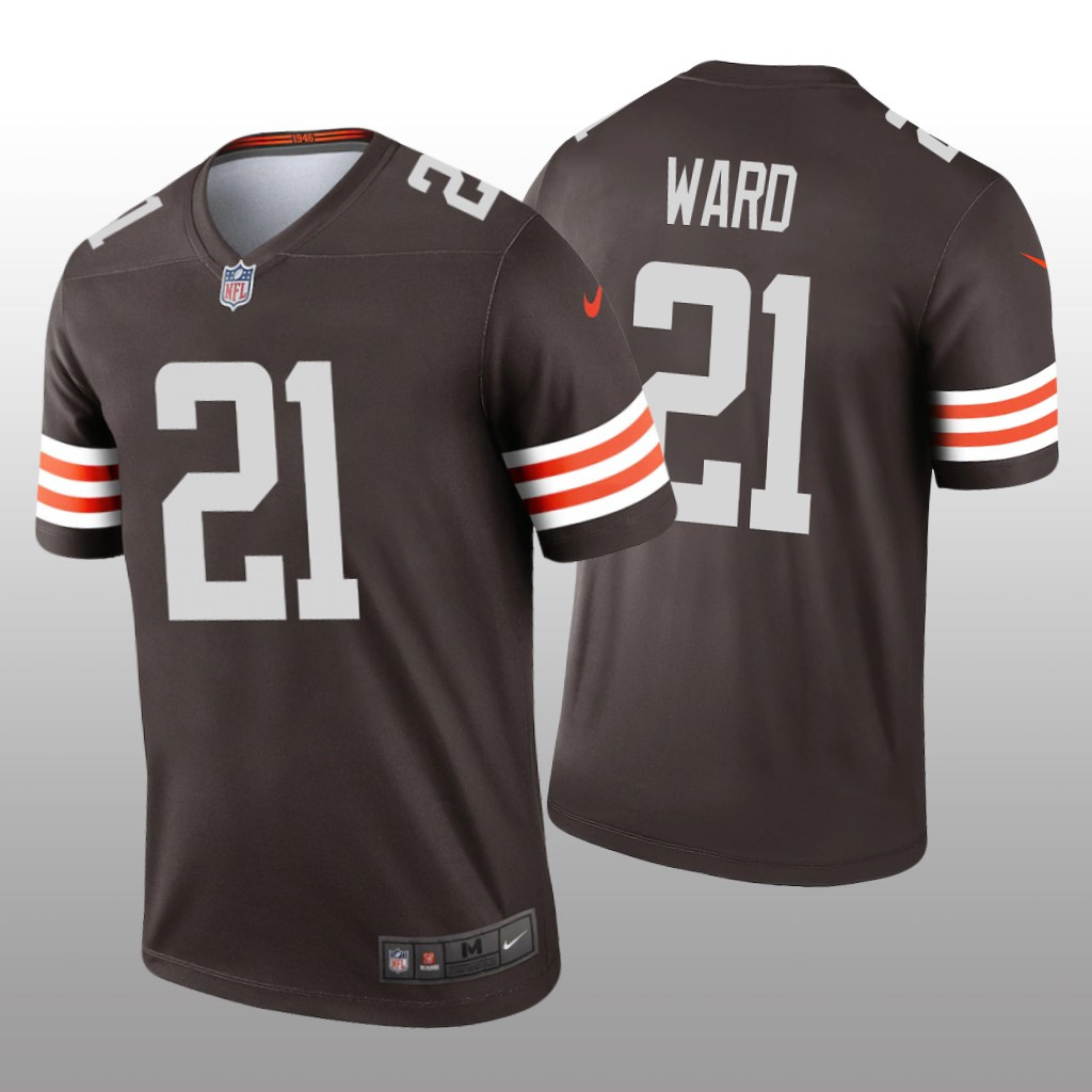 Hunk Wear - Cleveland Browns Denzel Ward Brown Jersey Legend - Men's