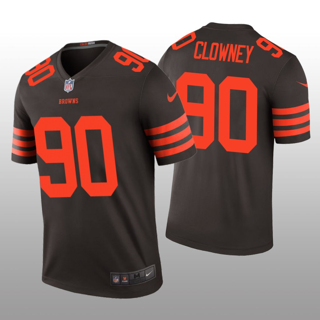 Hunk Wear - Cleveland Browns Jadeveon Clowney Brown Jersey Color Rush Legend - Men's
