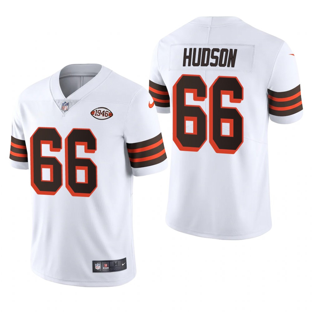 Hunk Wear - Cleveland Browns James Hudson White Jersey Vapor Limited - Men's