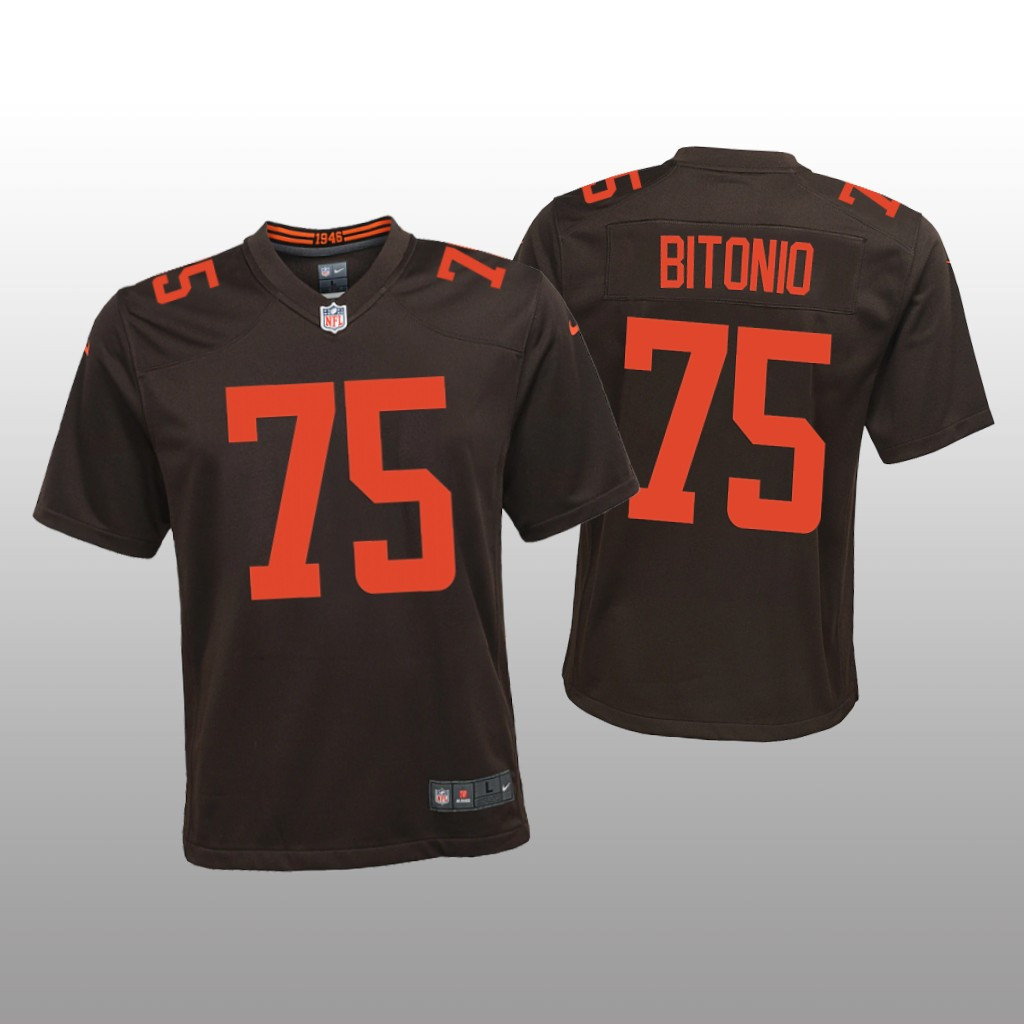 Hunk Wear - Cleveland Browns Joel Bitonio Brown Jersey Alternate Game - Youth