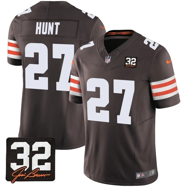 Hunk Wear - Cleveland Browns Kareem Hunt Brown Jersey