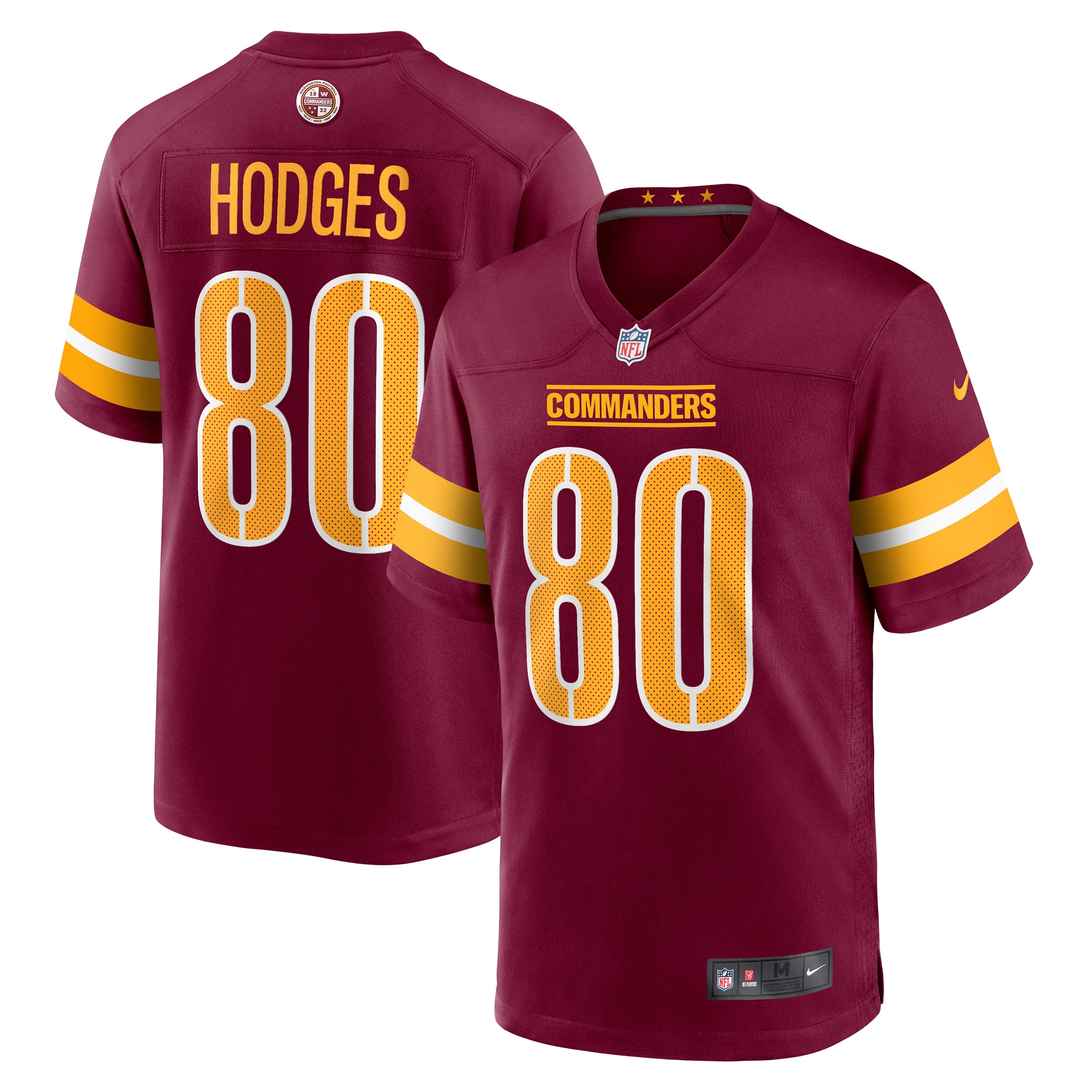 Hunk Wear - Curtis Hodges Washington Commanders Nike Game Player Jersey Burgundy