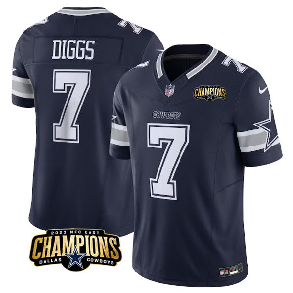 Hunk Wear - Dallas Cowboys #7 Trevon Diggs Navy 2023 FUSE NFC East Jersey