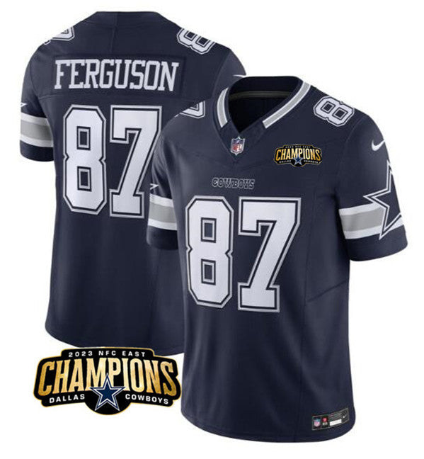 Hunk Wear - Dallas Cowboys #87 Jake Ferguson Navy 2023 FUSE NFC East Jersey