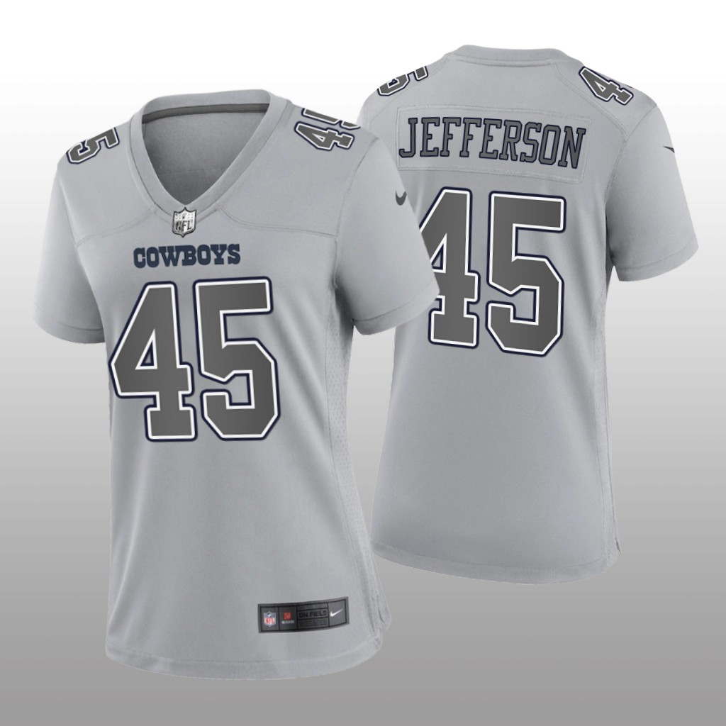 Hunk Wear - Dallas Cowboys Malik Jefferson Gray Jersey Atmosphere Fashion Game - Women's