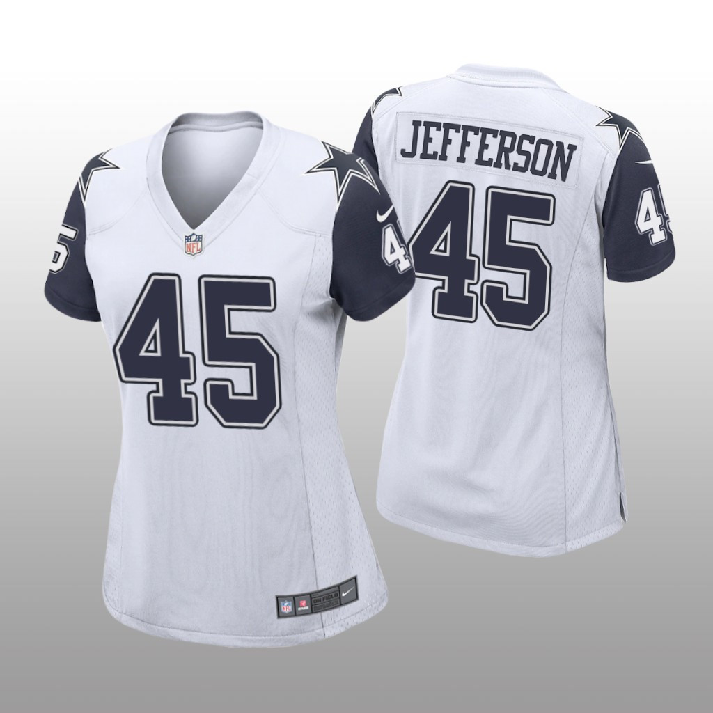 Hunk Wear - Dallas Cowboys Malik Jefferson White Jersey Alternate Game - Women's