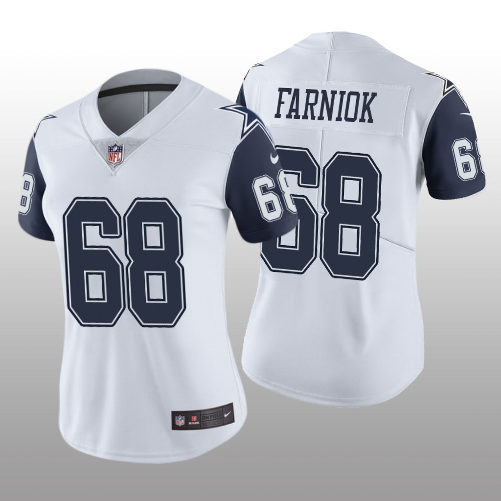 Hunk Wear - Dallas Cowboys Matt Farniok White Jersey Color Rush Limited - Women's
