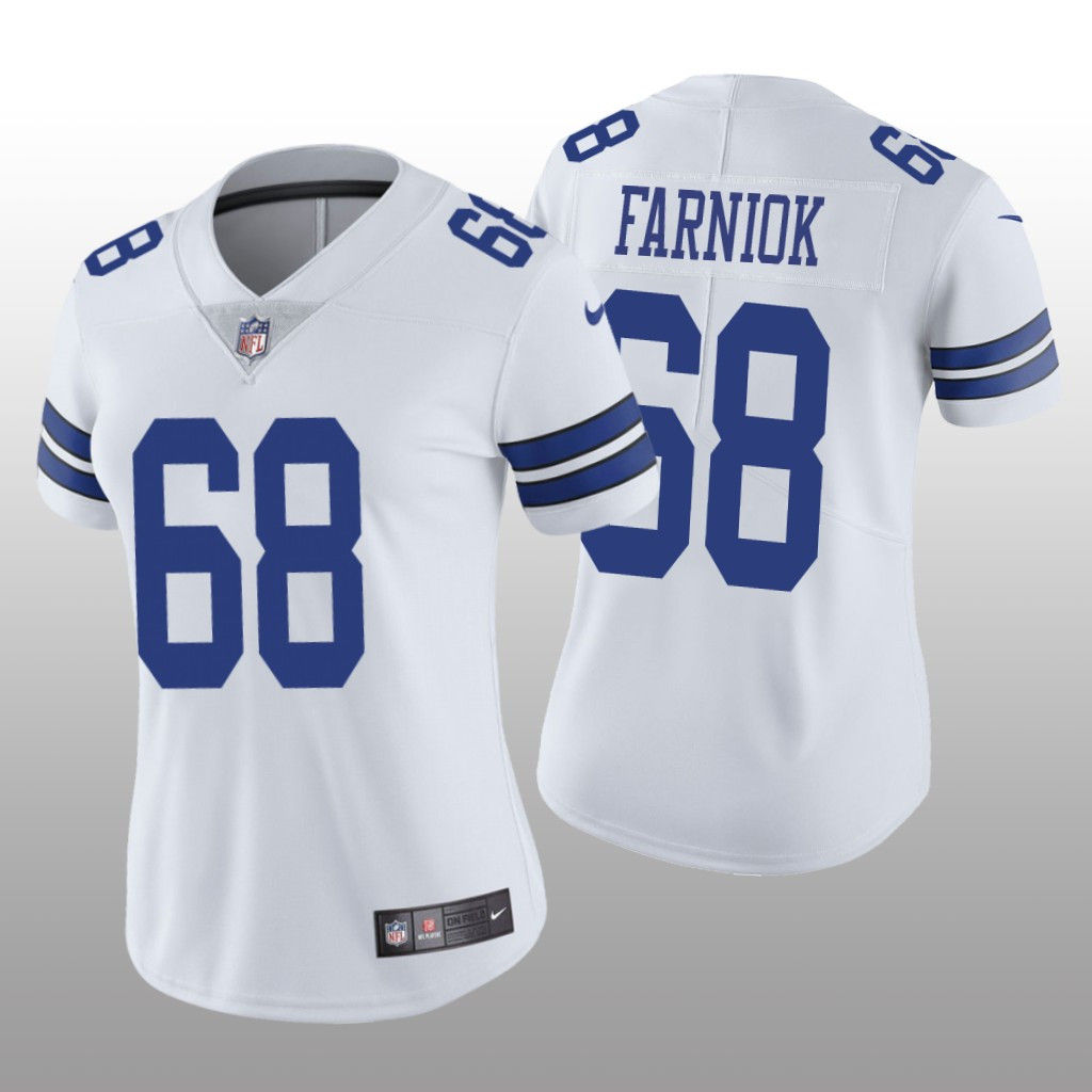 Hunk Wear - Dallas Cowboys Matt Farniok White Jersey Vapor Limited - Women's
