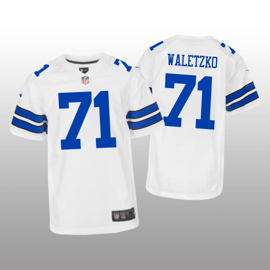 Hunk Wear - Dallas Cowboys Matt Waletzko White Jersey Game - Youth