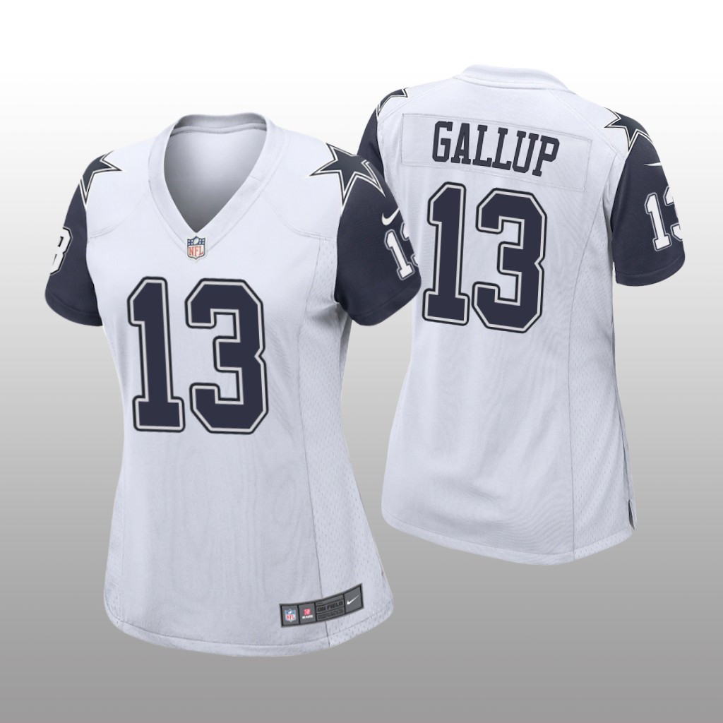 Hunk Wear - Dallas Cowboys Michael Gallup White Jersey Alternate Game - Women's