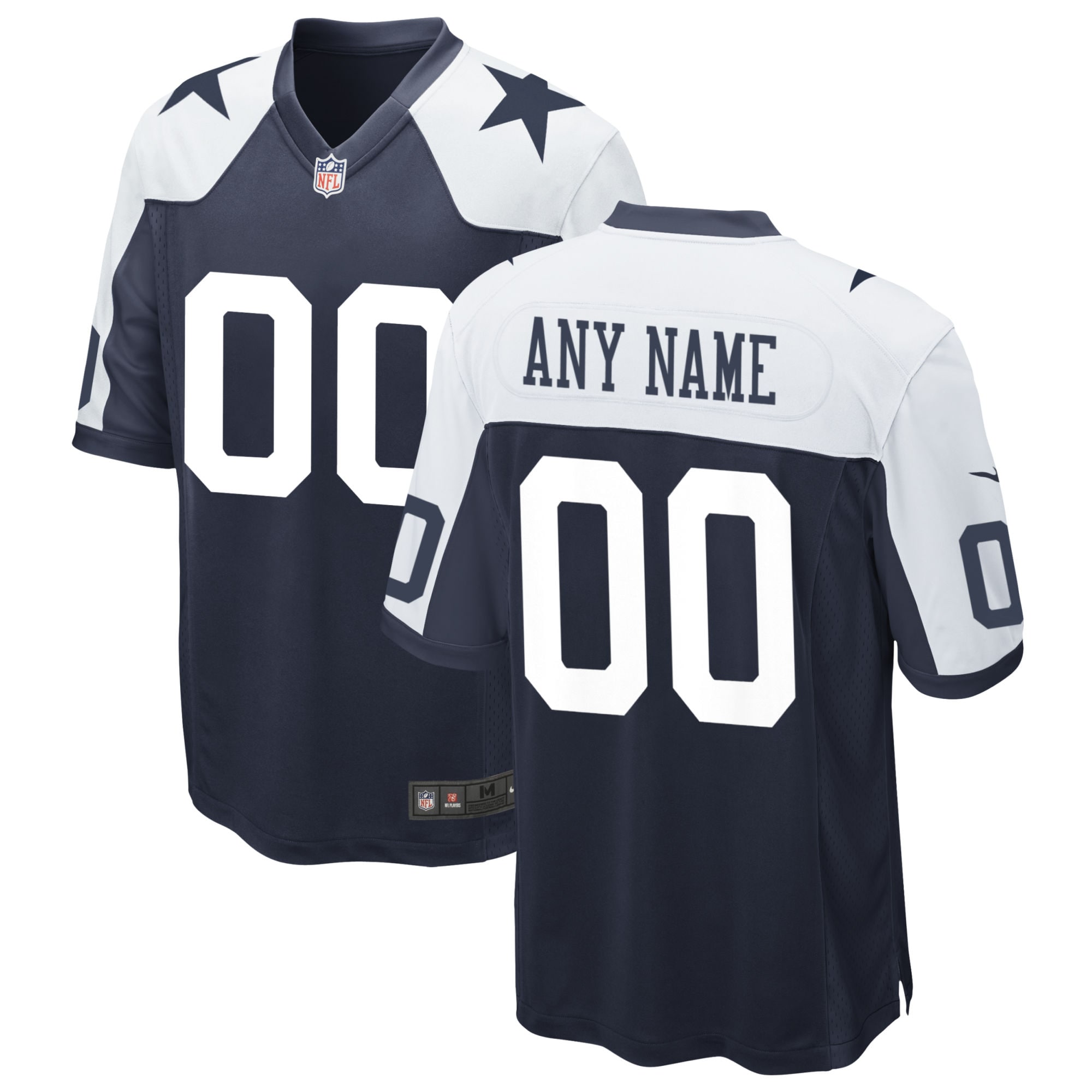 Hunk Wear - Dallas Cowboys Nike Alternate Custom Game Jersey Navy