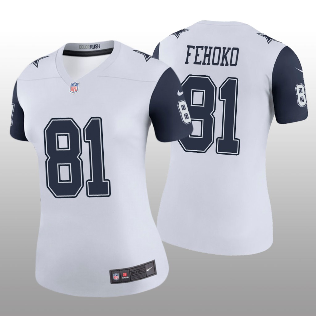 Hunk Wear - Dallas Cowboys Simi Fehoko White Jersey Color Rush Legend - Women's