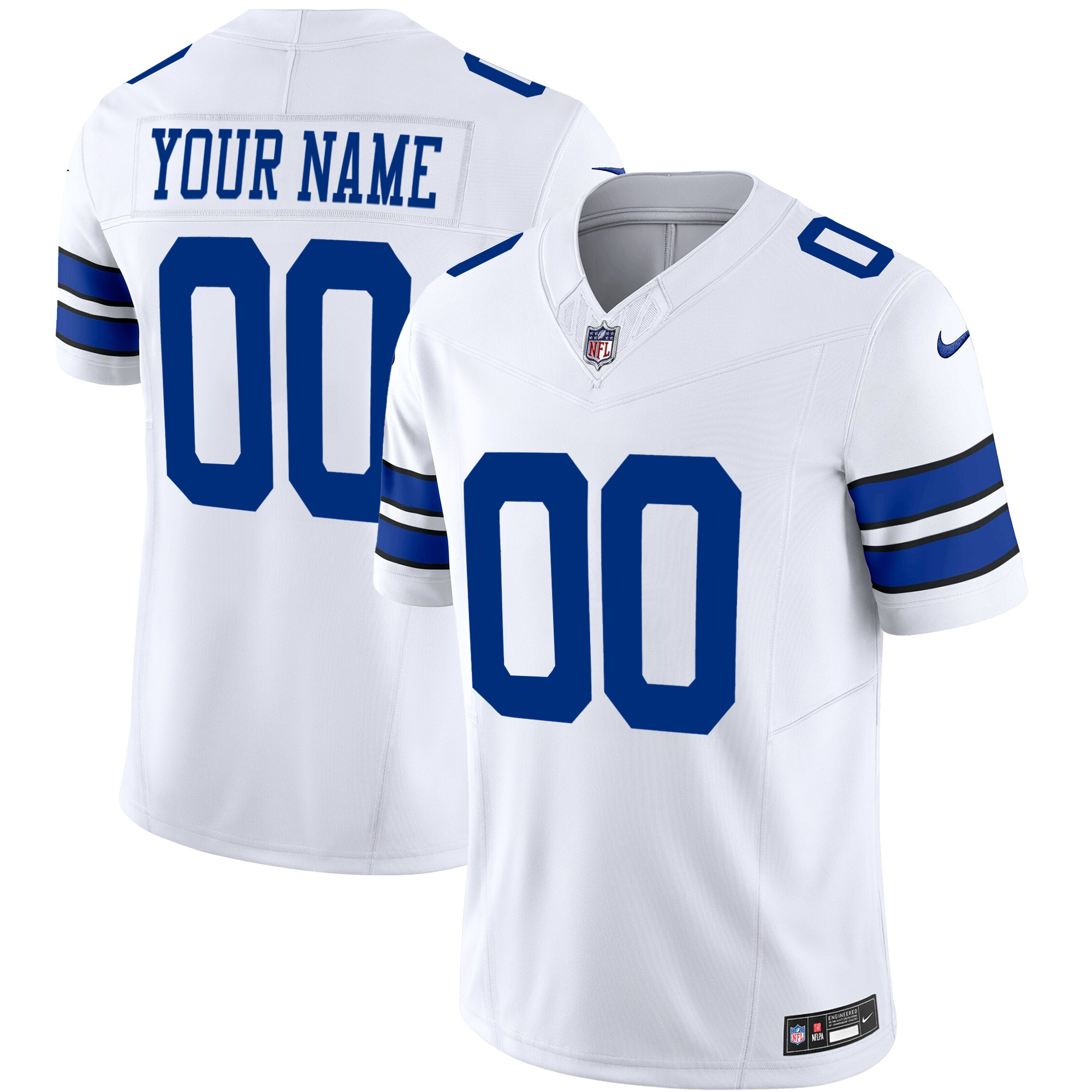 Hunk Wear - Dallas Cowboys Throwback Limited Vapor Custom Jersey – All Stitched – White