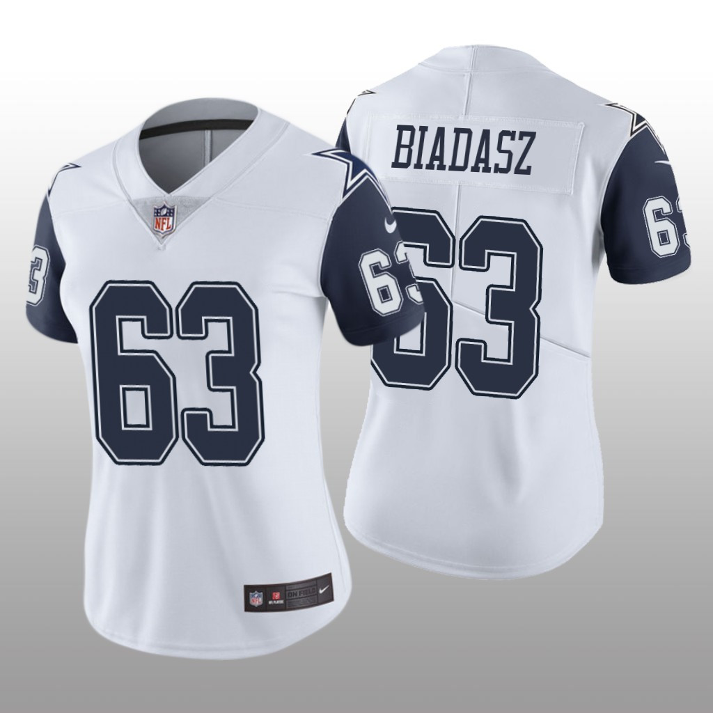 Hunk Wear - Dallas Cowboys Tyler Biadasz White Jersey Color Rush Limited - Women's
