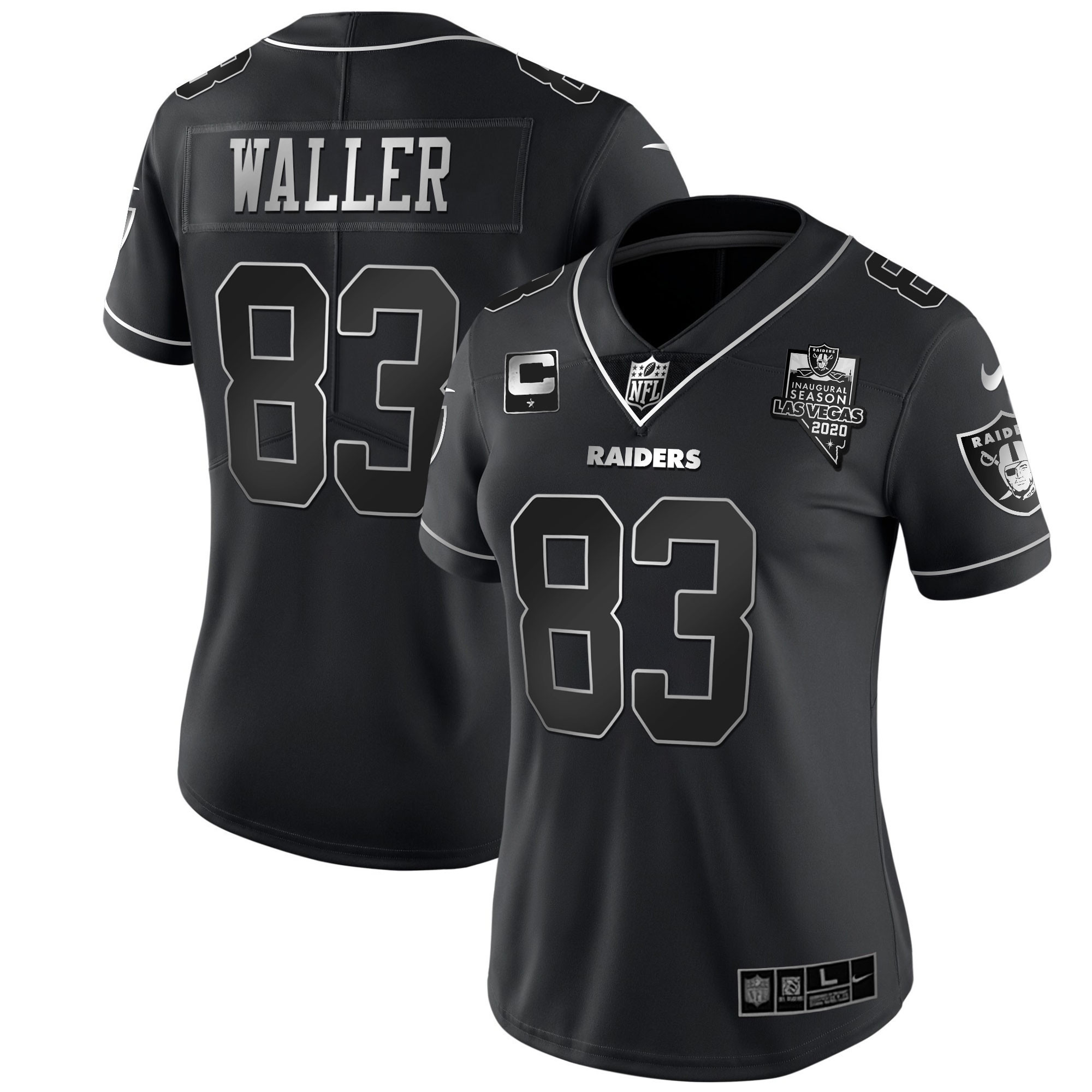 Hunk Wear - Darren Waller Las Vegas Raiders Black Silver Vapor Jersey