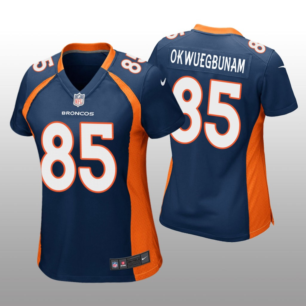 Hunk Wear - Denver Broncos Albert Okwuegbunam Navy Jersey Game - Women's