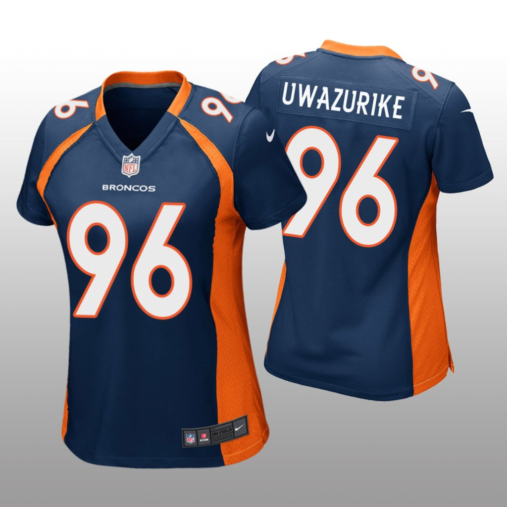 Hunk Wear - Denver Broncos Eyioma Uwazurike Navy Jersey Game - Women's