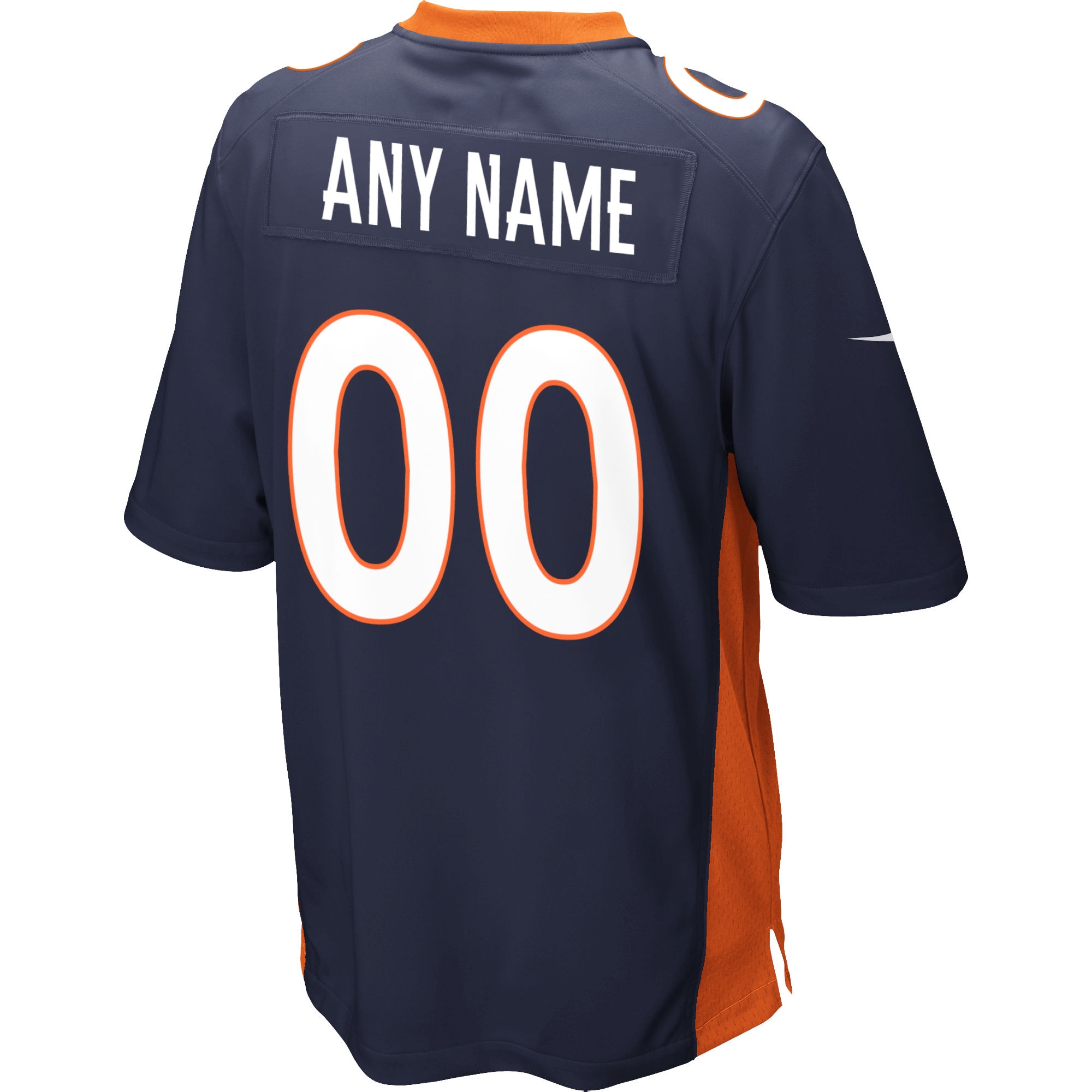 Hunk Wear - Denver Broncos Nike Alternate Custom Game Jersey Navy