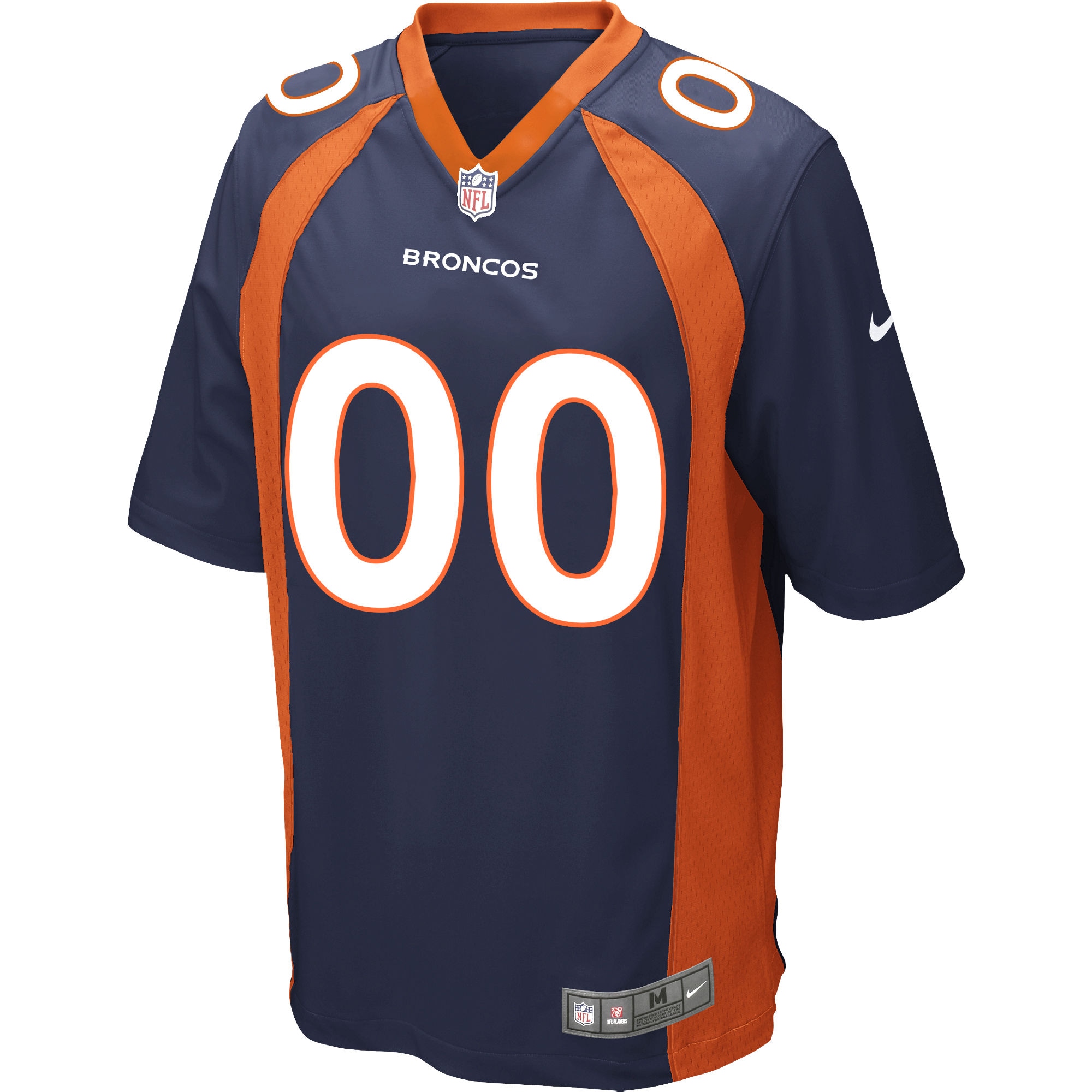 Hunk Wear - Denver Broncos Nike Alternate Custom Game Jersey Navy