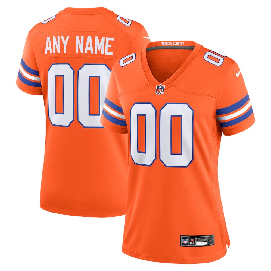 Hunk Wear - Denver Broncos Nike Mile High Collection 1977 Throwback Custom Game Jersey – Orange