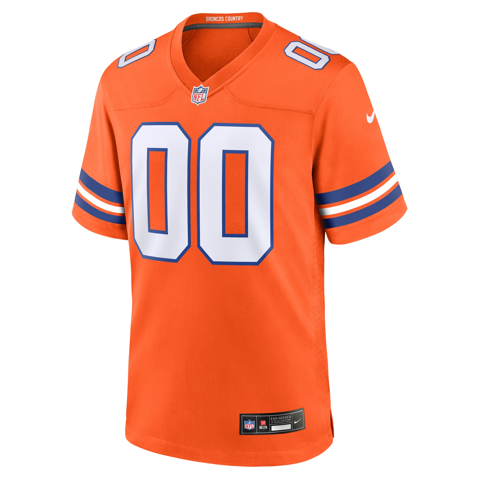 Hunk Wear - Denver Broncos Nike Mile High Collection 1977 Throwback Custom Game Jersey Orange