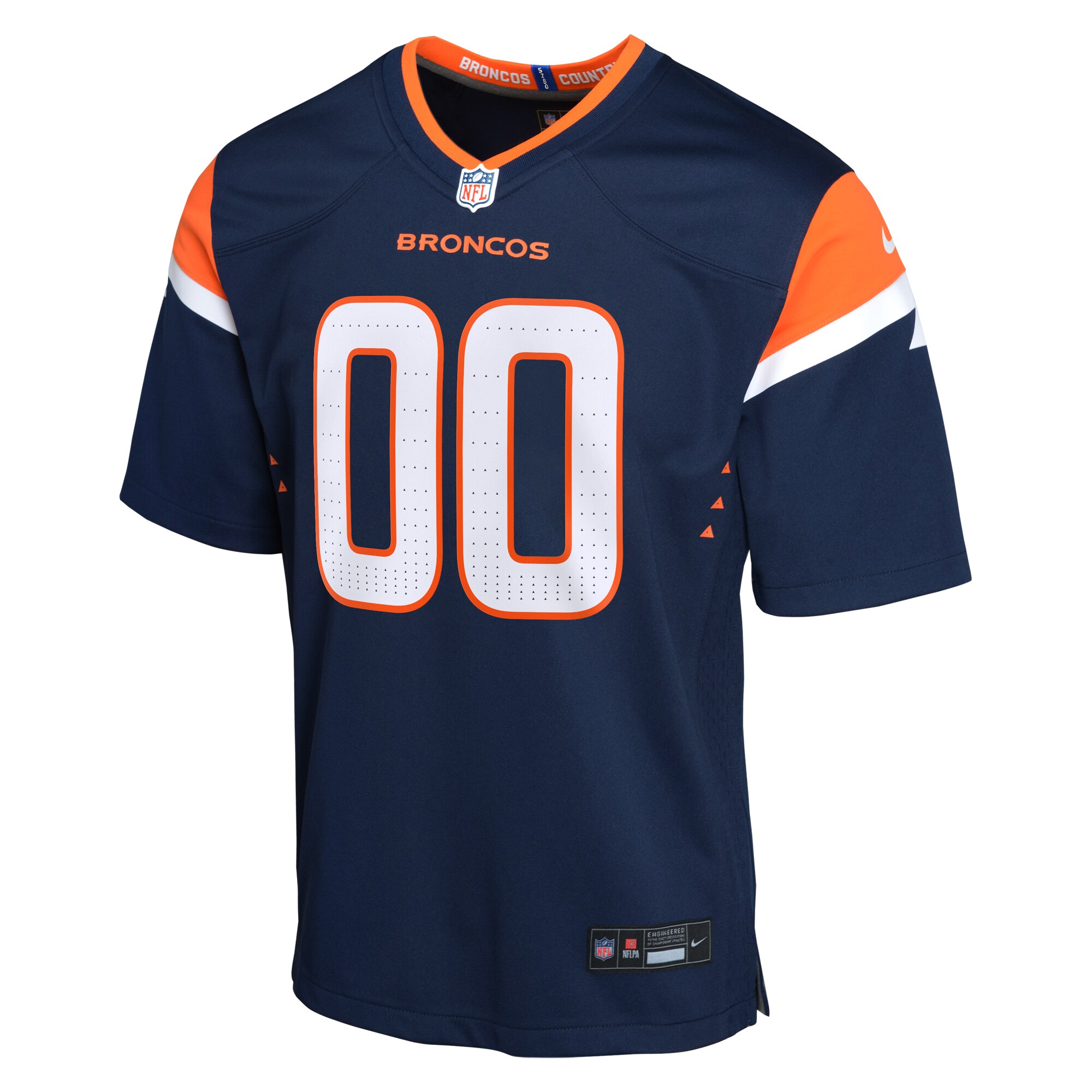 Hunk Wear - Denver Broncos Nike Youth Alternate Custom Game Jersey – Navy