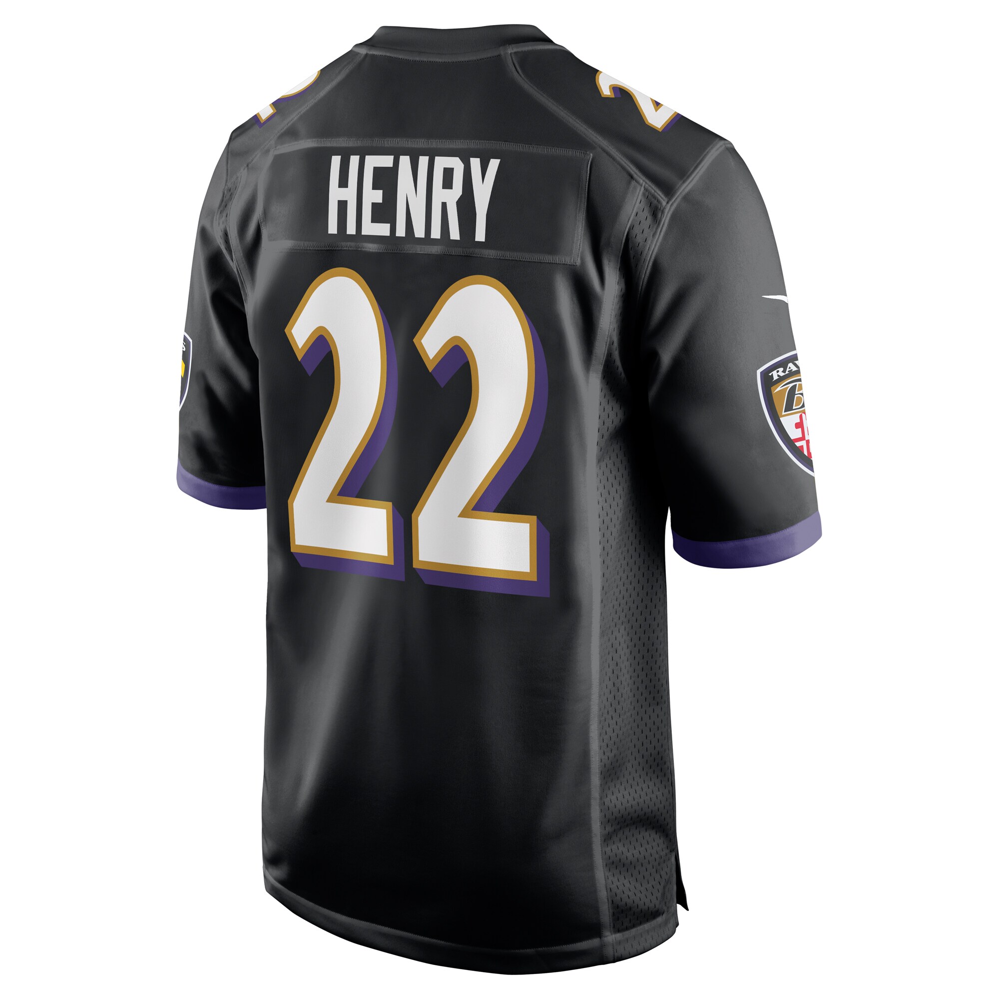 Hunk Wear - Derrick Henry Baltimore Ravens Nike Alternate Game Jersey – Black