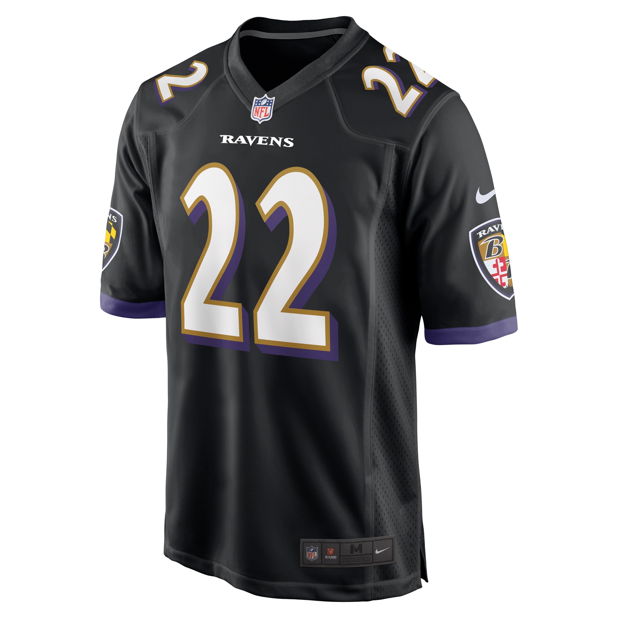 Hunk Wear - Derrick Henry Baltimore Ravens Nike Alternate Game Jersey – Black