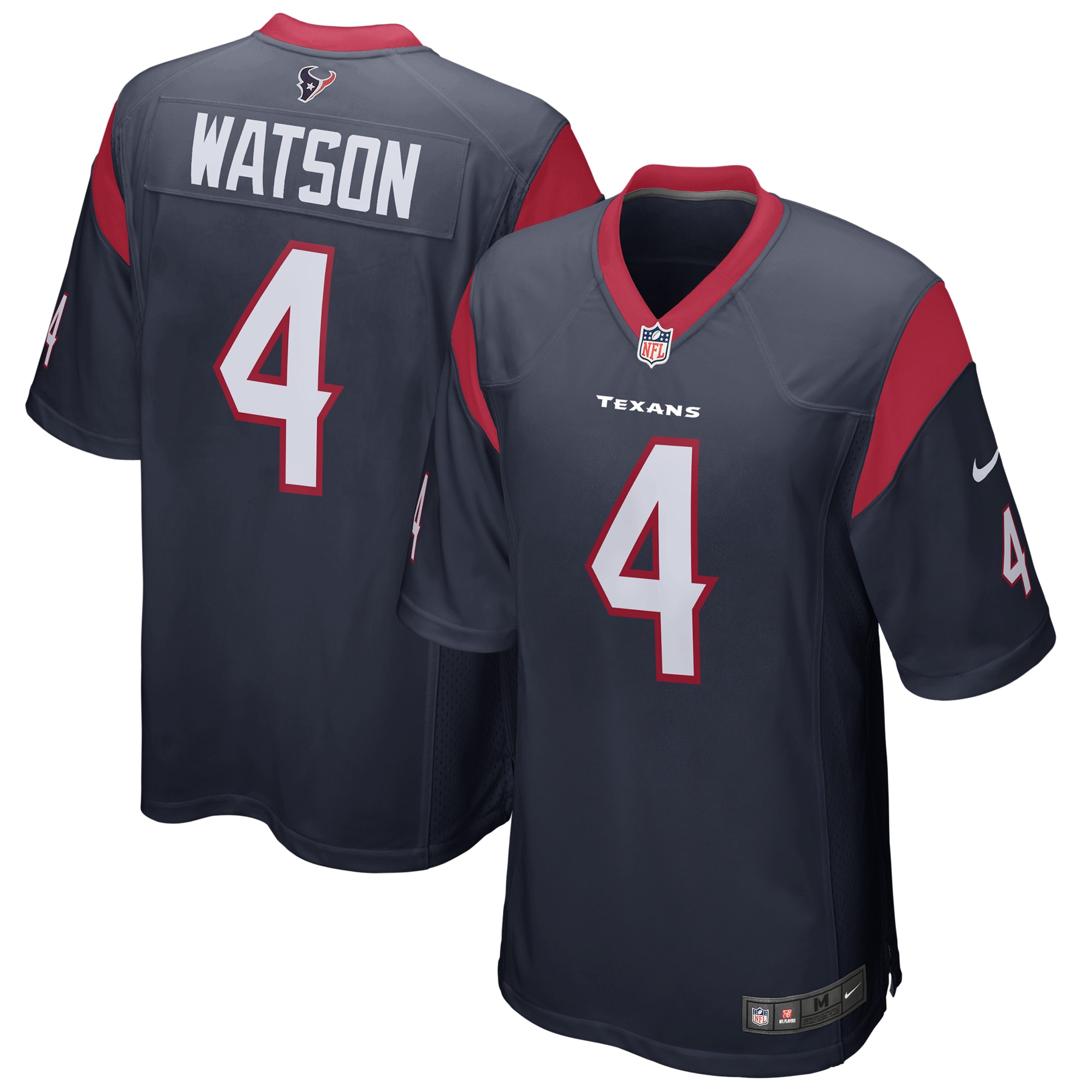 Hunk Wear - Deshaun Watson Houston Texans Nike Game Jersey Navy
