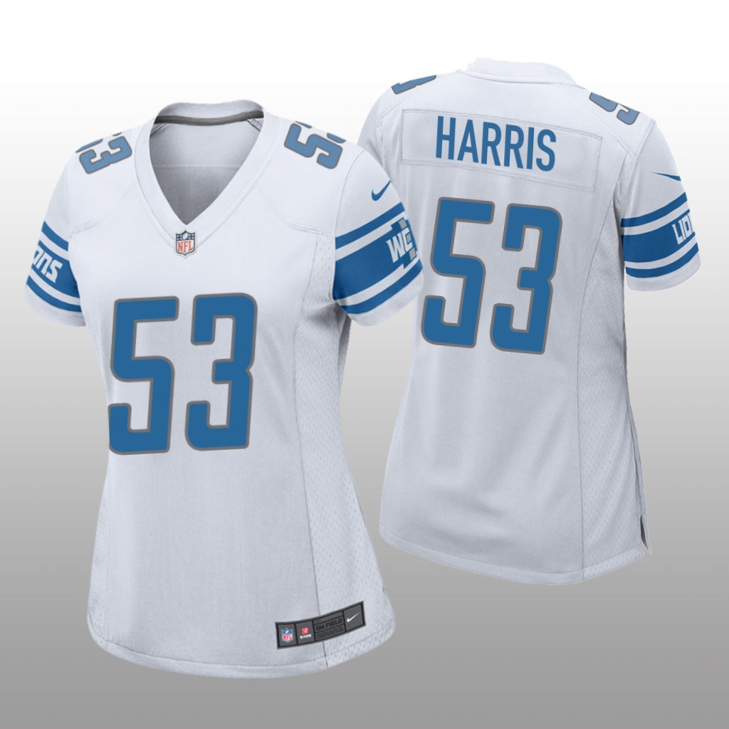 Hunk Wear - Detroit Lions Charles Harris White Jersey Game - Women's