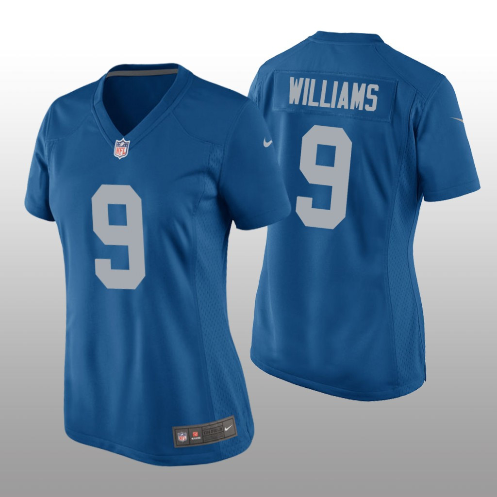 Hunk Wear - Detroit Lions Jameson Williams Blue Jersey Throwback Game - Women's