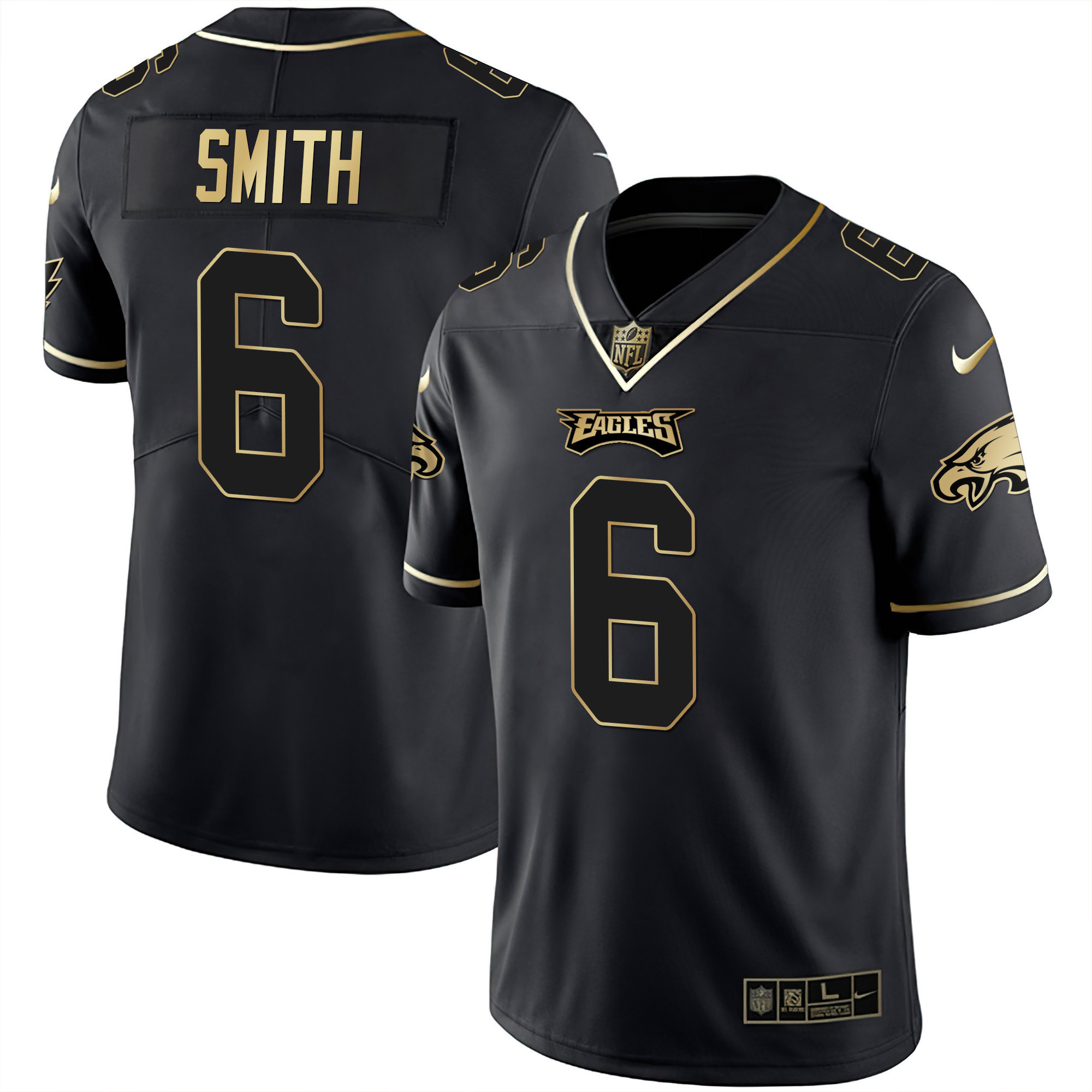 Hunk Wear - DeVonta Smith Youth's Philadelphia Eagles Gold & Split Vapor Black Gold Jersey