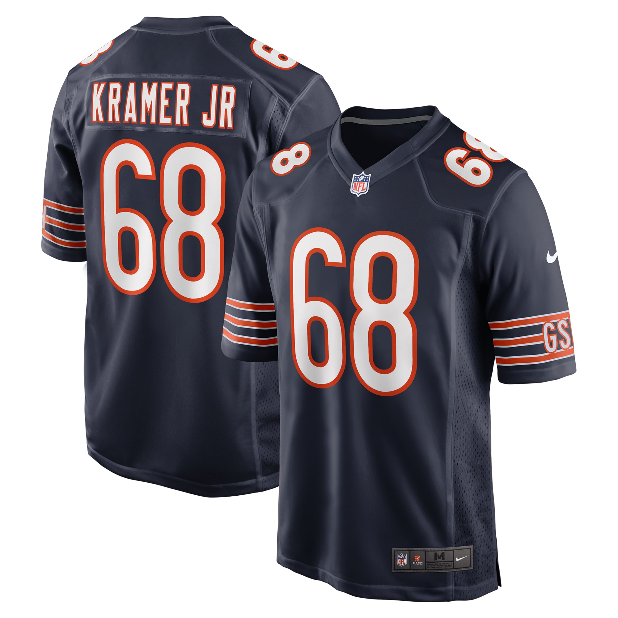 Hunk Wear - Doug Kramer Jr Chicago Bears Nike Game Jersey Navy