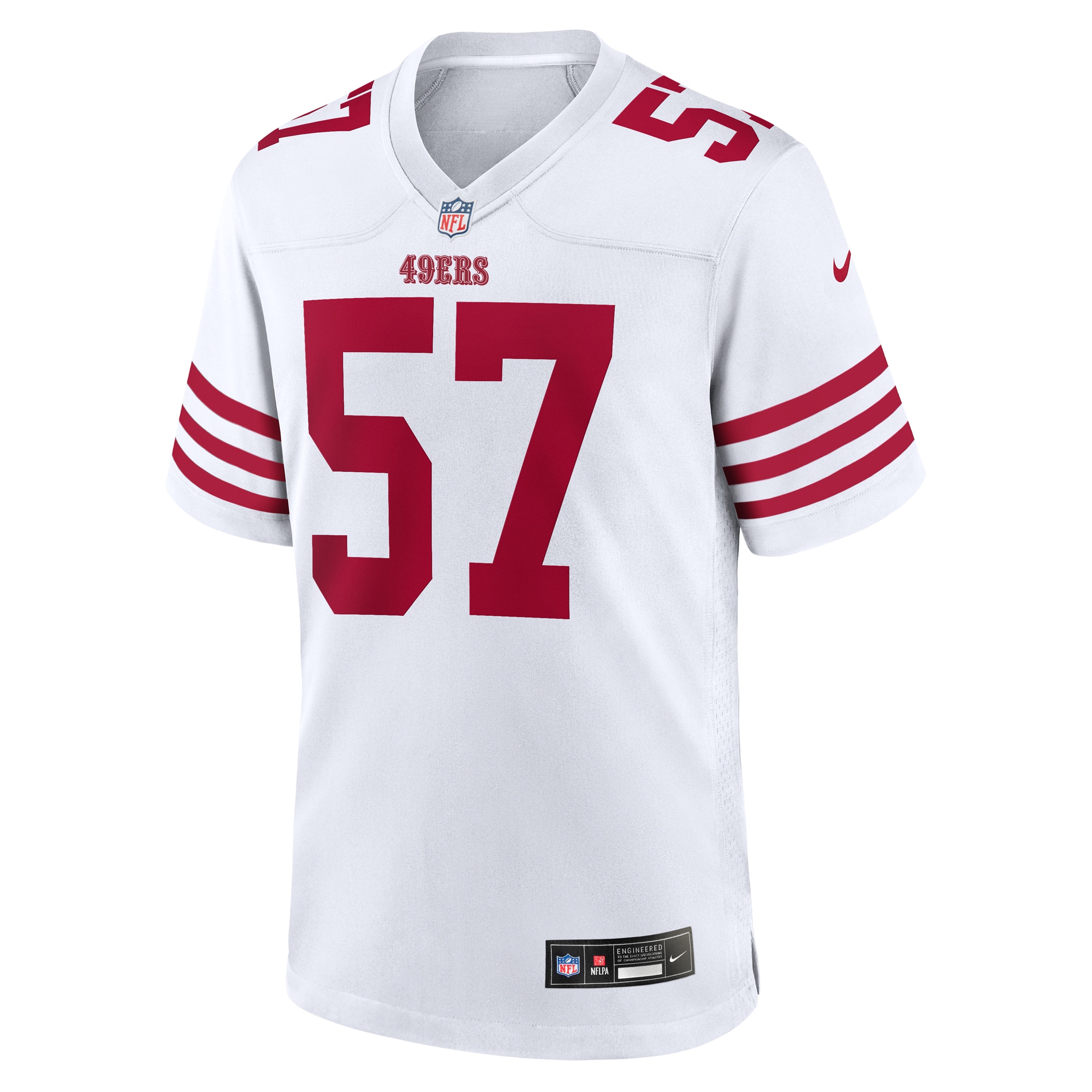 Hunk Wear - Dre Greenlaw San Francisco 49Ers Nike Team Game Jersey White