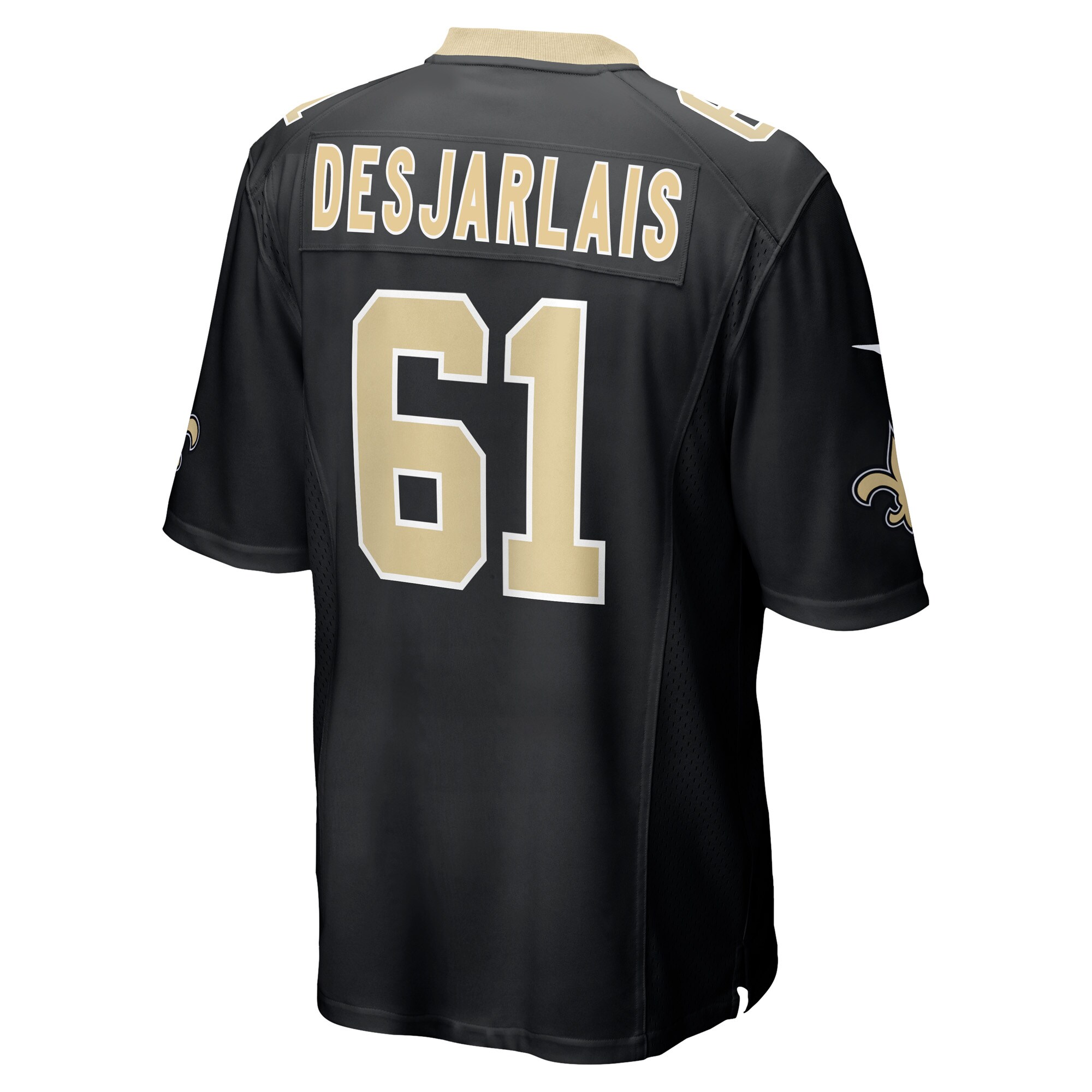 Hunk Wear - Drew Desjarlais New Orleans Saints Nike Game Player Jersey – Black