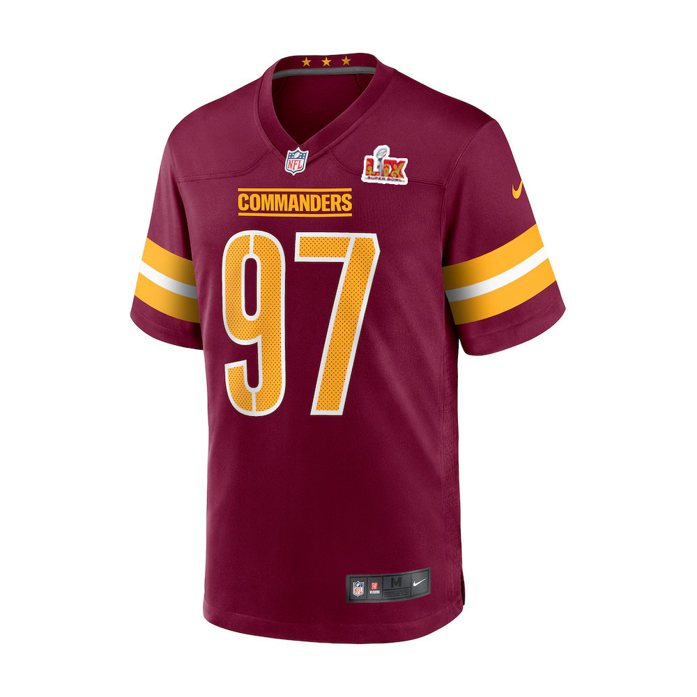 Hunk Wear - Efe Obada #97 Washington Commanders Super Bowl LIX Youth Jersey – Burgundy