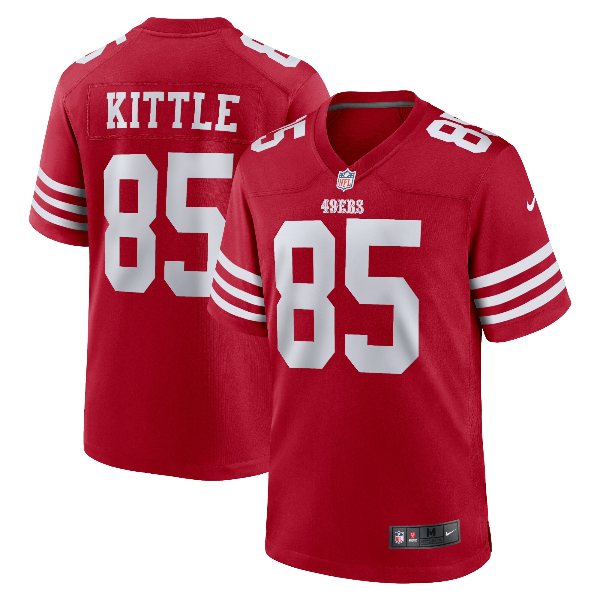 Hunk Wear - George Kittle San Francisco 49ers Nike Player Game Jersey ' Scarlet