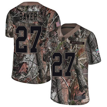 Hunk Wear - Giants #27 Deandre Baker Camo Men's Stitched Football Limited Rush Realtree Jersey