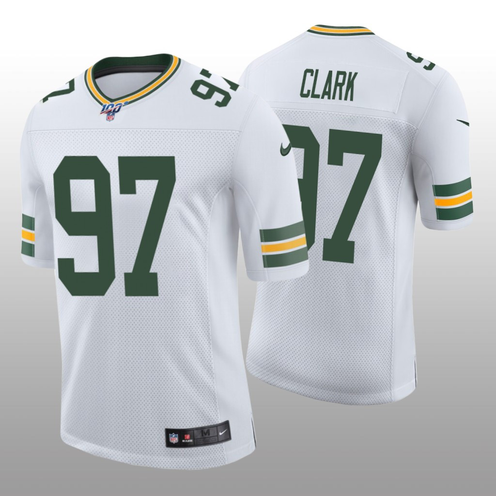 Hunk Wear - Green Bay Packers Kenny Clark White Vapor Limited Jersey 100th Season - Men's