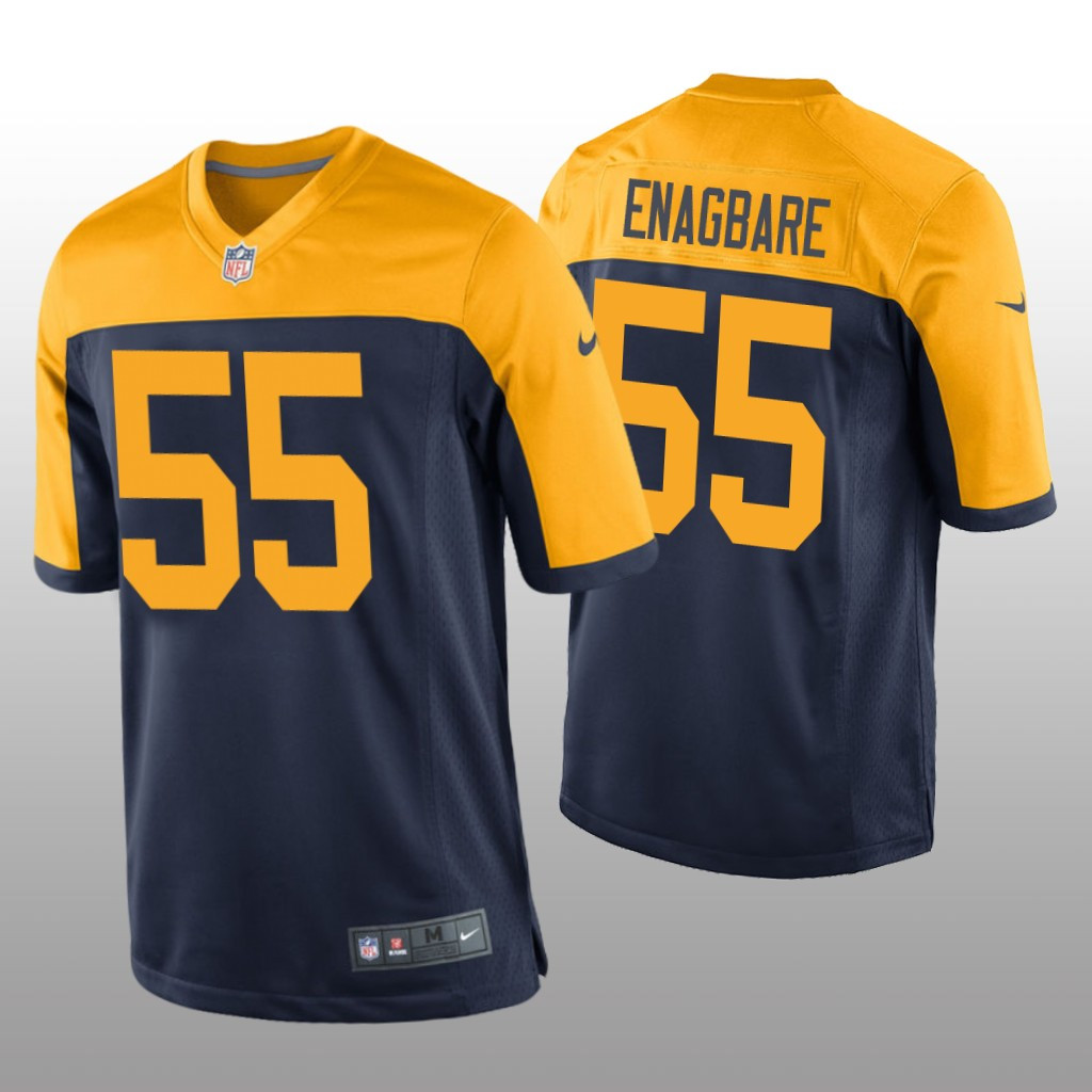 Hunk Wear - Green Bay Packers Kingsley Enagbare Navy Jersey Throwback Game - Men's
