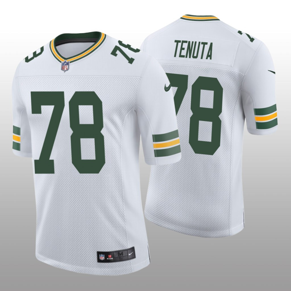 Hunk Wear - Green Bay Packers Luke Tenuta White Jersey Vapor Limited - Men's