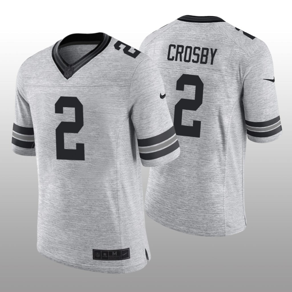 Hunk Wear - Green Bay Packers Mason Crosby Gray Jersey Gridiron Gray Limited