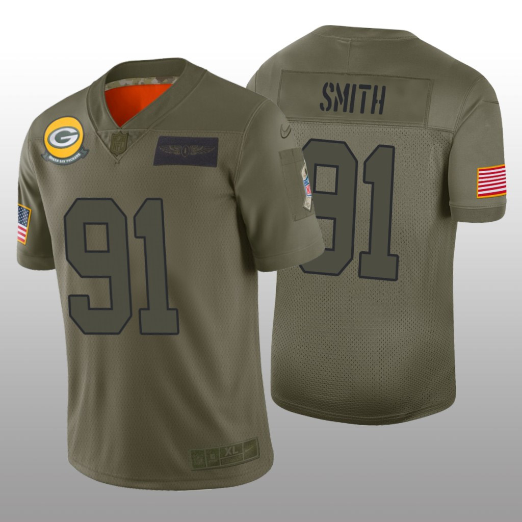 Hunk Wear - Green Bay Packers Preston Smith Camo Limited Jersey Salute to Service - Men's