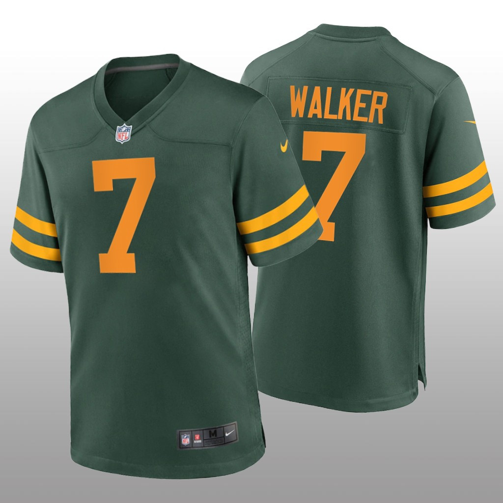 Hunk Wear - Green Bay Packers Quay Walker Green Jersey Alternate Game - Men's