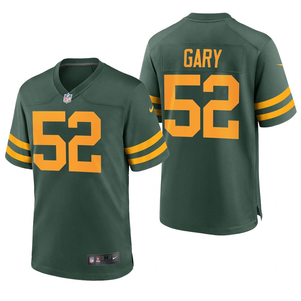 Hunk Wear - Green Bay Packers Rashan Gary Green Jersey Alternate Game - Men's