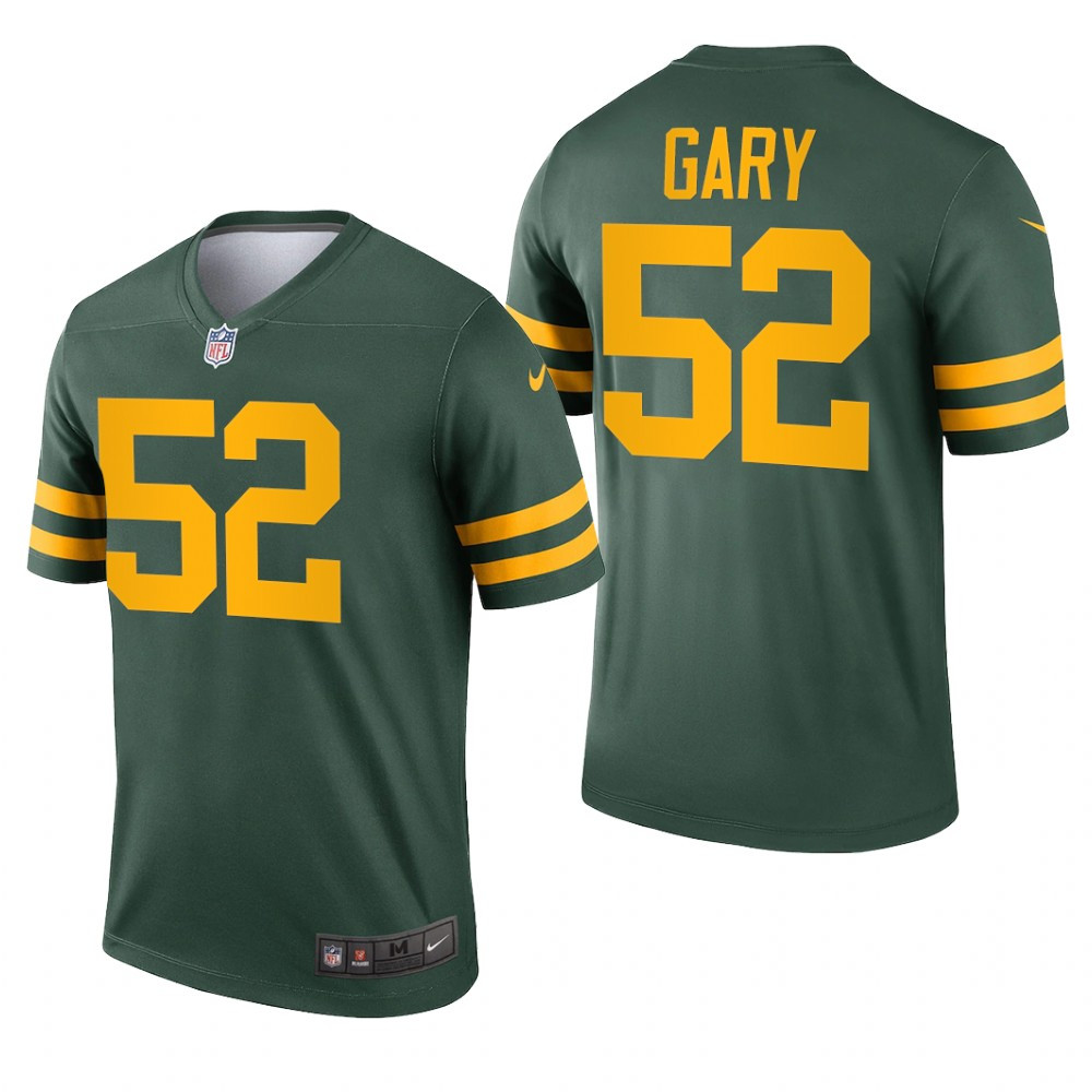 Hunk Wear - Green Bay Packers Rashan Gary Green Jersey Alternate Legend - Men's